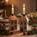 Portacandele natalizio per candele coniche, 14,5 cm, 2 pezzi | Floristik24.it