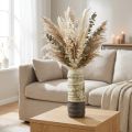 Vaso in ceramica per fiori secchi, crema, grigio-verde, H34cm | Floristik24.it