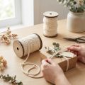 Cordoncino decorativo in cordoncino di cotone crema Ø6mm 5m cad. 2pz | Floristik24.it