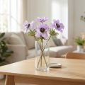 Fiori di anemone artificiali color lilla, lunghi 34 cm, 4 pezzi | Floristik24.it