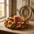 Decorazione con ghirlanda di vite naturale Ø29cm, set da 2 pezzi - Ghirlanda per porta, Ghirlanda da tavolo, Primavera, Estate, Autunno | Floristik24.it