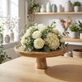 Piatto decorativo in legno con base, alzatina per torta, effetto naturale, Ø25cm | Floristik24.it