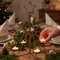 Porta tealight decorazione da tavolo per albero di Natale in bronzo Ø27cm H38cm | Floristik24.it