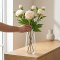 Peonie artificiali lunghe fiori artificiali crema 70 cm 3 pz | Floristik24.it