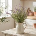Erbe artificiali di lavanda su uno stelo con 7 rami 40cm 3pz | Floristik24.it