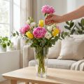 Vaso in vetro conico vaso per fiori trasparente Ø10cm H20cm | Floristik24.it