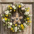 Fiore da appendere, decoro in legno con motivo, decoro primaverile naturale, bianco H19,5cm | Floristik24.it