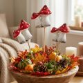 Paletti decorativi a forma di fungo, funghi di Amanita muscaria in ceramica, 6 cm, 6 pezzi | Floristik24.it