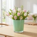 Vaso in vetro Ø11.5cm H10,8cm verde menta | Floristik24.it