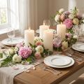 Candele in tinta unita bianche 60x100mm 4pz | Floristik24.it