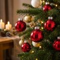 Palline di Natale/decorazioni per l'albero in vetro rosso, Ø4cm, 24 pezzi | Floristik24.it