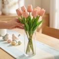 Tulipani artificiali Real-Touch rosa pesca 38 cm mazzo da 7 pz | Floristik24.it
