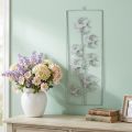 Decoro rondine, decorazione murale in metallo, uccellini bianchi da appendere, argento shabby chic H47,5 cm | Floristik24.it