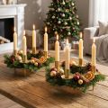 Candela ad anello portacandele portacandele oro Ø23cm H11cm 2pz | Floristik24.it
