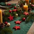 Decorazione sparsa Stelle di Natale Stelle rosse in legno Ø5,5 cm 12 pezzi | Floristik24.it