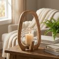Lanterna in legno lanterna in vetro decorazione soggiorno Ø12cm H20cm | Floristik24.it