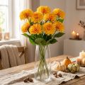 Fiori artificiali decorativi dalie artificiali giallo arancio 50 cm | Floristik24.it
