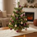 Palline di Natale in vetro, mini bacche beige rosa, Ø3cm, 22 pezzi | Floristik24.it