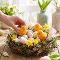 Piccoli pulcini di Pasqua, gialli e arancioni, alti 4,5 cm, 18 pezzi | Floristik24.it