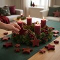 Stelle decorative floccate decorazione sparsa Borgogna Marrone Ø4/5cm 40 pz | Floristik24.it