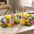 Statuine decorative a forma di coniglio a forma di uovo per un arredamento primaverile, 12 cm, 3 pezzi | Floristik24.it