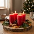 Candele colorate solide rosse 50x100mm 4 pz | Floristik24.it