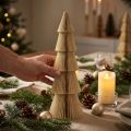 Albero di Natale in Carta Piccolo Crema Oro H30cm | Floristik24.it