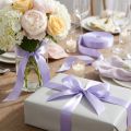 Nastro decorativo regalo nastro viola orlato 25mm 3m 10pz | Floristik24.it
