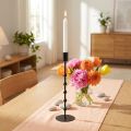 Portacandele a bastone candeliere in metallo nero H30cm | Floristik24.it