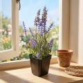 Lavanda artificiale in vaso Piante artificiali fiorite 25 cm | Floristik24.it