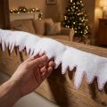 Ghirlanda di ghiaccioli in pile di neve con bordo glitterato 13×180 cm 3 pezzi | Floristik24.it