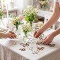 Farfalle in legno bianco/naturale 3 cm - 4,5 cm 48 pz | Floristik24.it
