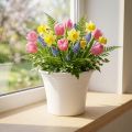 Vaso in plastica “Irys” bianco Ø17cm H14cm 1 pz | Floristik24.it