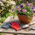 Guanti da giardino in nylon Kixx taglia 8 rosso, grigio | Floristik24.it
