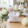 Nastro decorativo nastro regalo nastro bianco orlato 25mm 3m 10pz | Floristik24.it