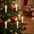 Candele LED albero 10cm bianco caldo con telecomando 10pz | Floristik24.it