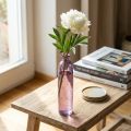 Vaso alto per fiori, decorazione a bottiglia viola, vetro, Ø6,5 cm, H30 cm | Floristik24.it
