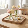Vassoio decorativo in legno di acacia, rettangolare, finitura naturale, 30×25 cm | Floristik24.it