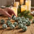 Pigne di cipresso decoro naturale satinato 3 cm verde 500 g | Floristik24.it