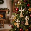 Angelo di Natale Decorazione per albero di Natale angelo in rafia 11 cm 12 pz | Floristik24.it