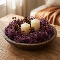 Cotone idrofilo di gelso color melanzana, materiale decorativo naturale, flessibile e versatile, 150 g | Floristik24.it