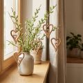 Cuore in legno cuori in legno naturale da appendere 8×11 cm 4 pz | Floristik24.it