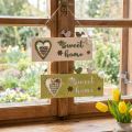 Decorazione per finestra, decorazione da appendere, cartello in legno Sweet Home, 25 cm, 2 pezzi | Floristik24.it