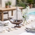Decorazione per barca a vela nave in legno di pino marrone 22,5×4×29 cm | Floristik24.it
