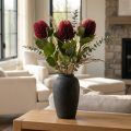 Fiori artificiali, Banksia, Proteaceae rosso vino L58cm A6cm 3 pezzi | Floristik24.it