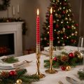 Candele coniche candele attorcigliate candele a spirale rosse 24 cm 2 pezzi | Floristik24.it
