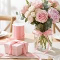 Nastro per decorare regali, perfetto per occasioni speciali, rosa, 10 mm, 250 m | Floristik24.it