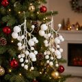 Rami decorativi a forma di fiocco di neve da appendere con glitter, 30 cm, 2 pezzi | Floristik24.it