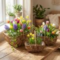 Manico cestino rettangolare natura 34×26/29×20/24×15 cm set di 3 | Floristik24.it