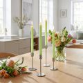 Candele affusolate color verde lime, 22×240 mm, 12 pezzi | Floristik24.it